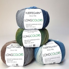 Hjertegarn Long Colors - Uldgarn med farveskift